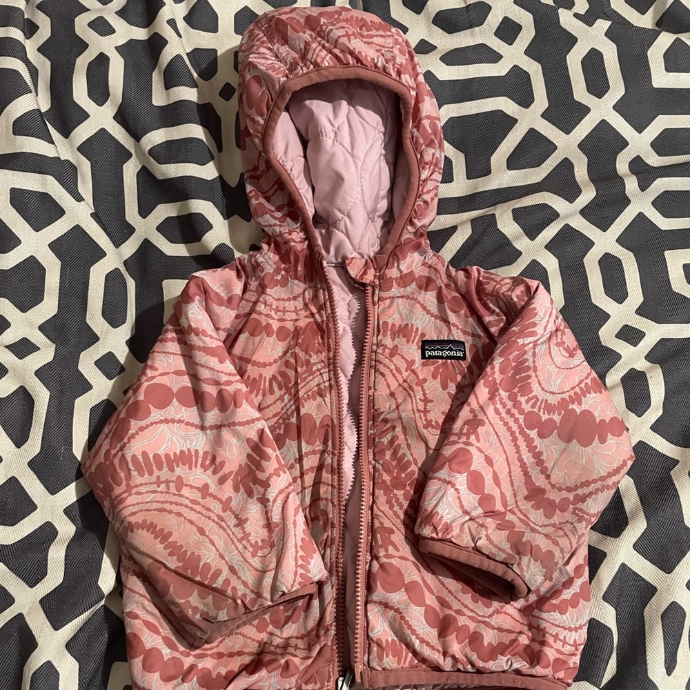 Pink Patagonia Light Jacket - Size 12-18 months